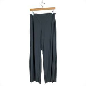 Athleta Womens Meridian Wide Leg Pant Grey Sz Small Petite Athleisure High Rise